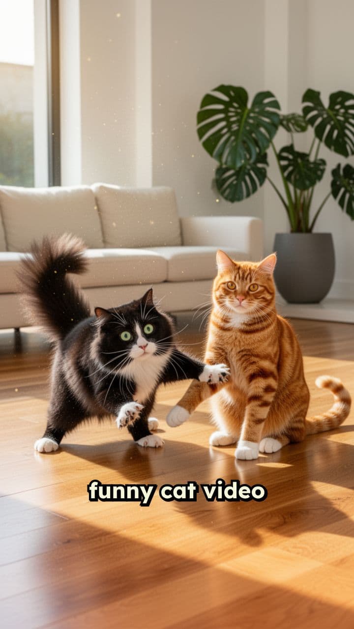 Cat Trips Another Cat