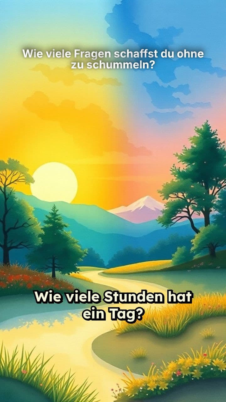 Wie viele Fragen schaffst du ohne zu schummeln?