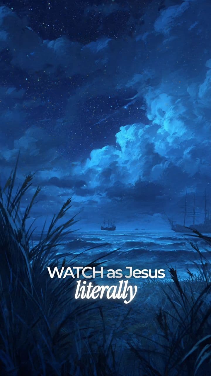 Jesus Walks on Water in a Storm