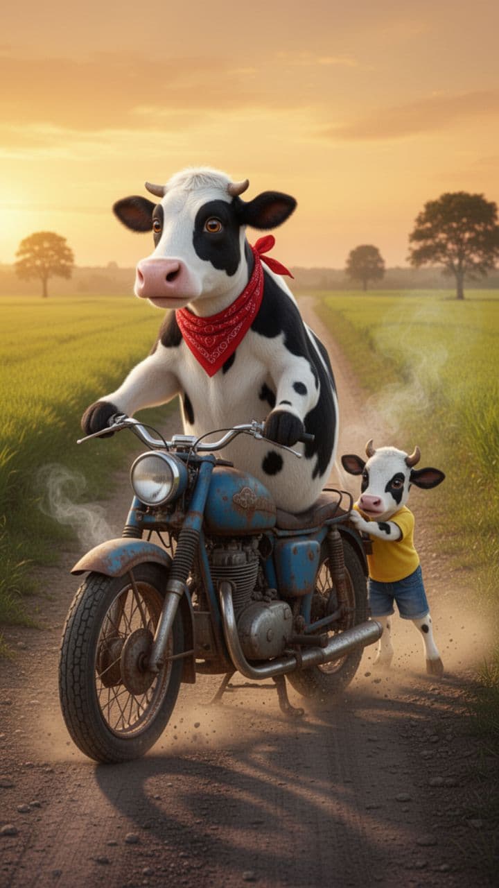 मुन्ना की नई बाइक की मस्ती