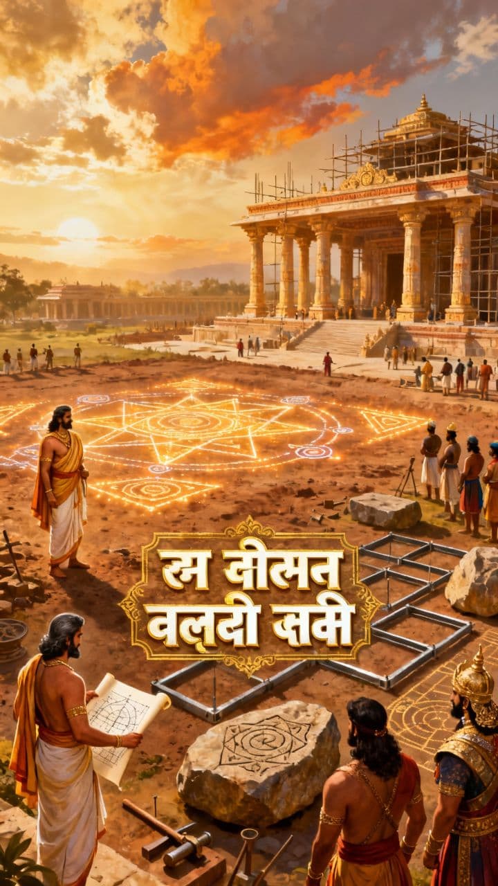 मय द्वारा सभा निर्माण आरंभ