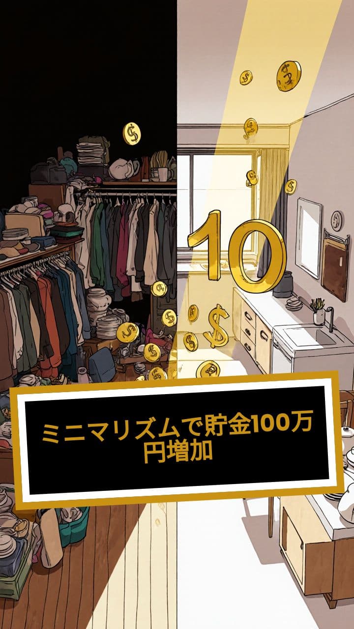 ミニマリズムで貯金100万円増加