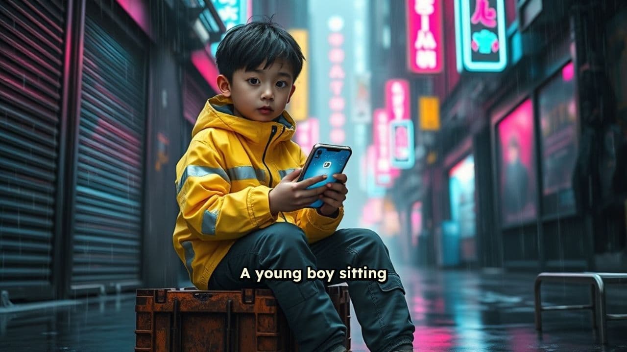 Rainy Cyberpunk Phone Moment