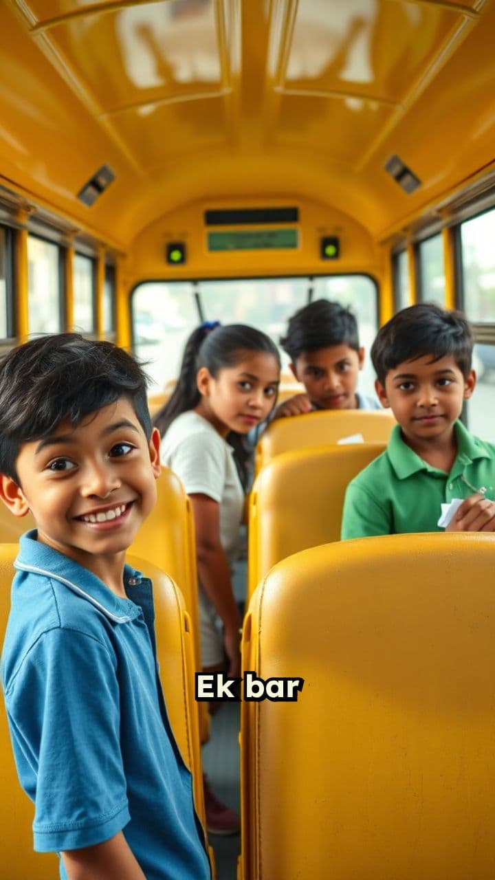 स्कूल बस में बच्चों की शरारत