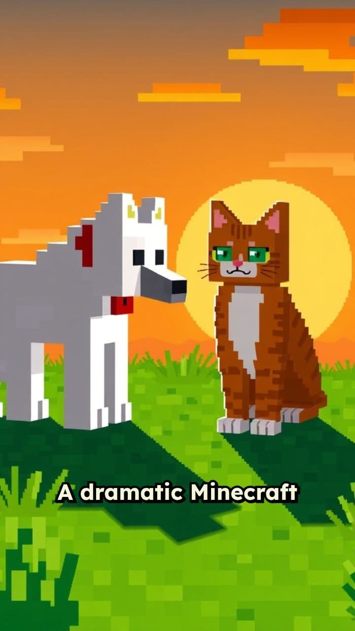 Sunset Standoff: Wolf vs Cat