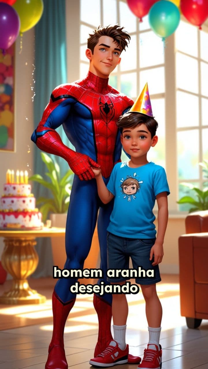 Homem-Aranha Parabeniza João Manoel