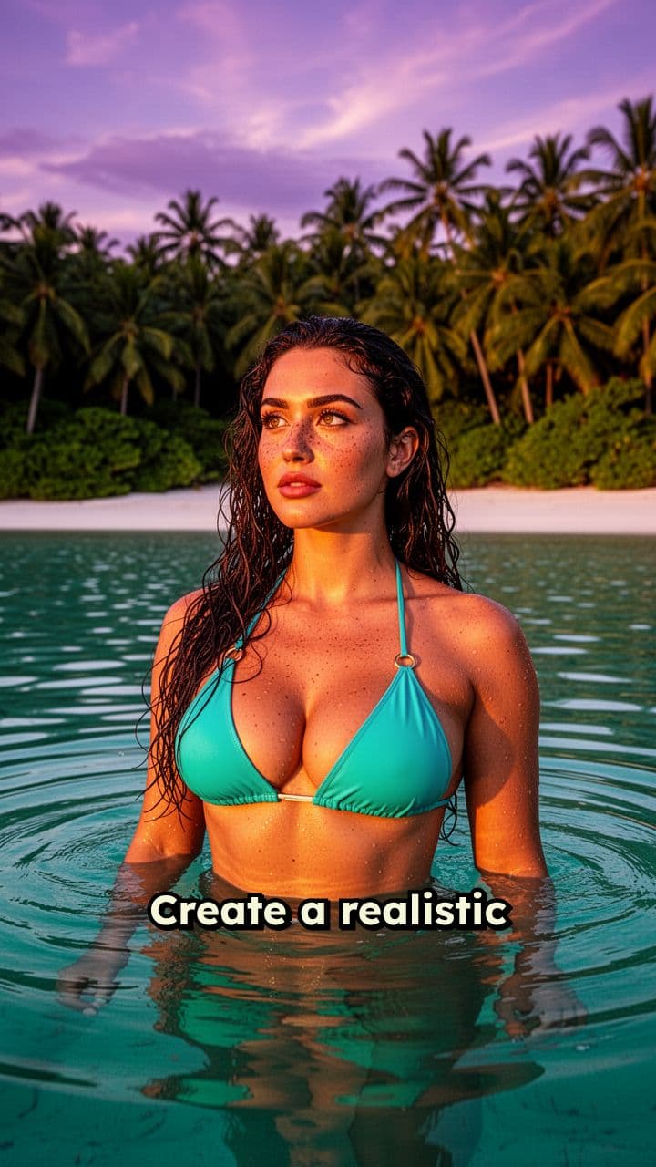 Realistic Bikini Woman, 25
