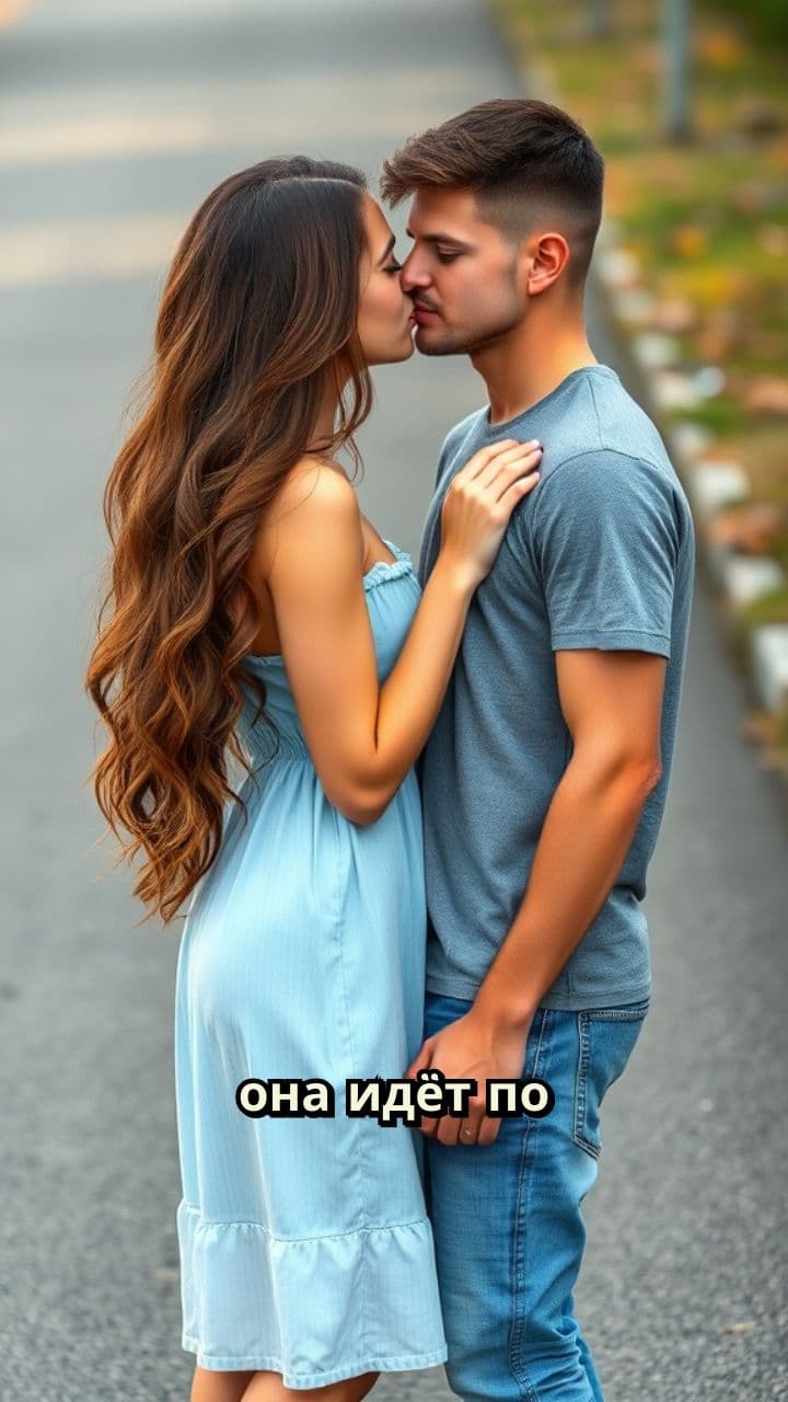 Неожиданный поцелуй на дороге