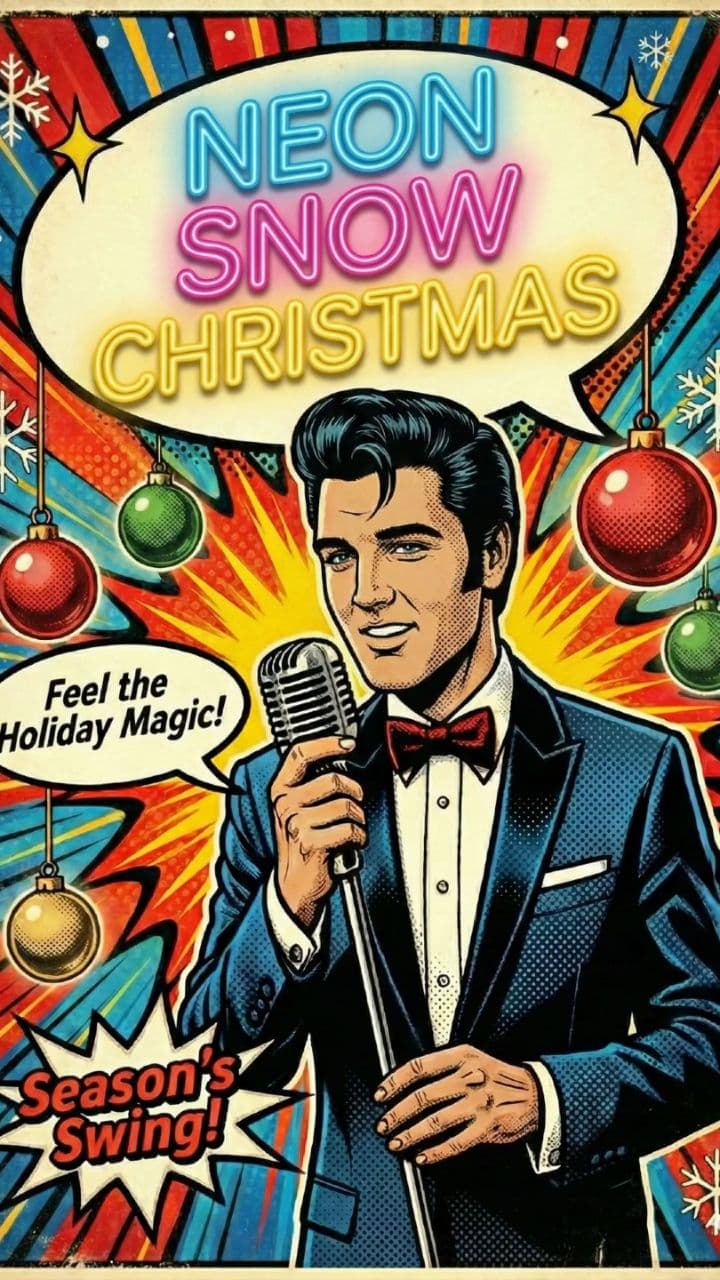 Neon Snow Christmas Love