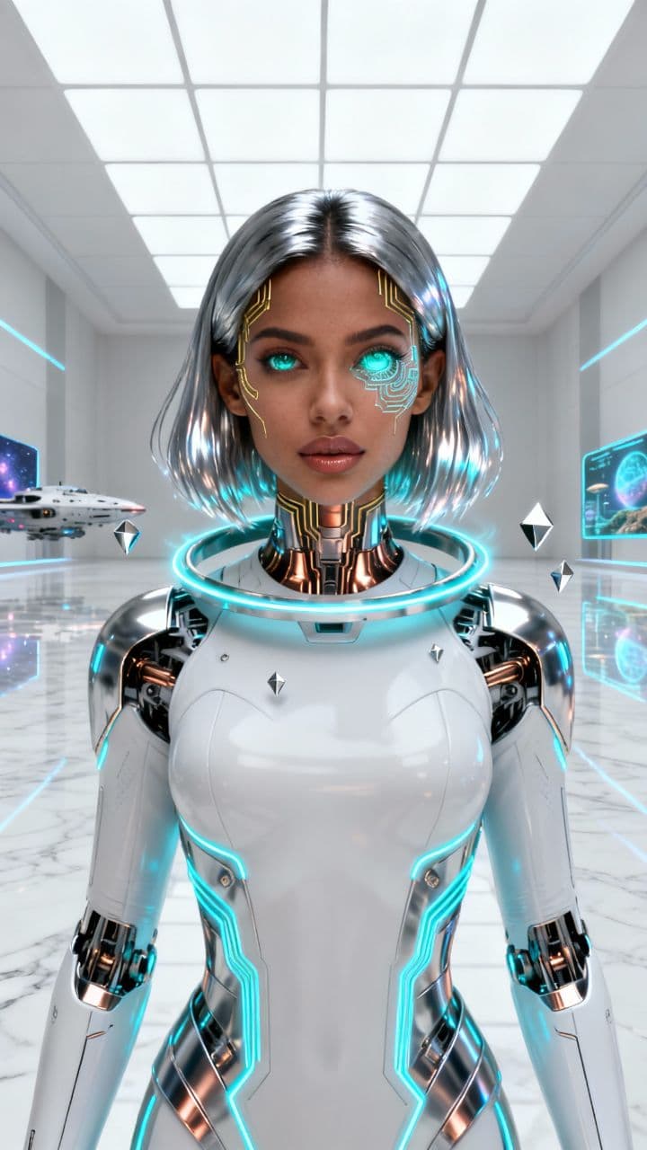 Neon Grace: Cyborg Muse