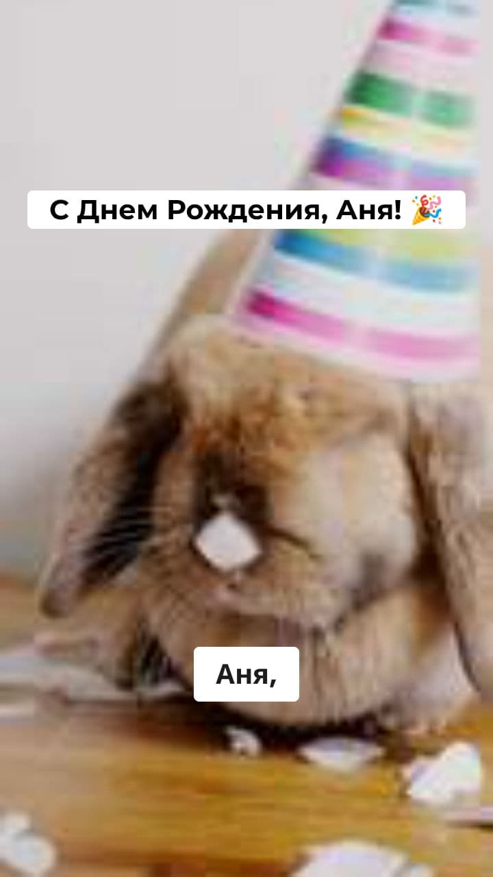 С Днем Рождения, Аня! От Крыски