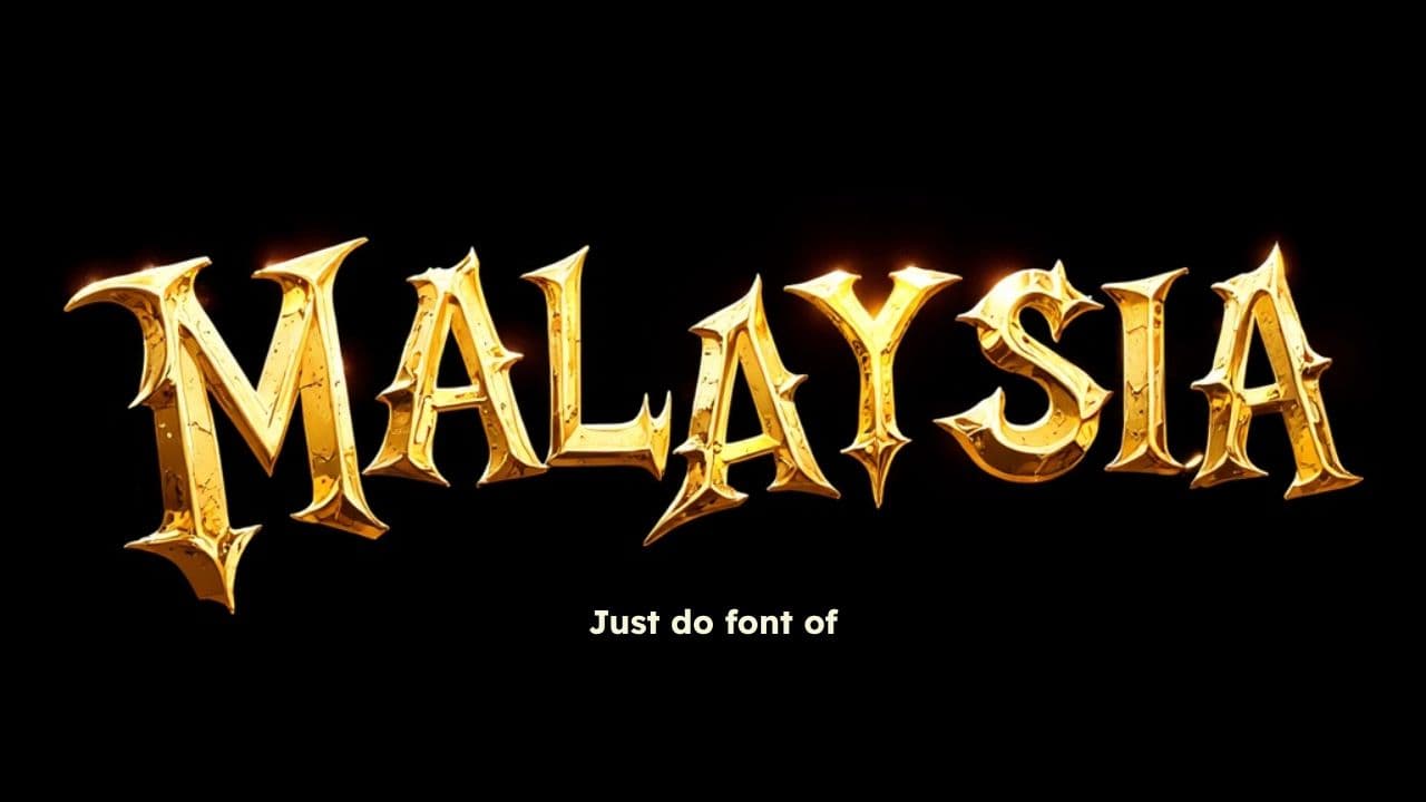 Malaysia in Harry Potter Font