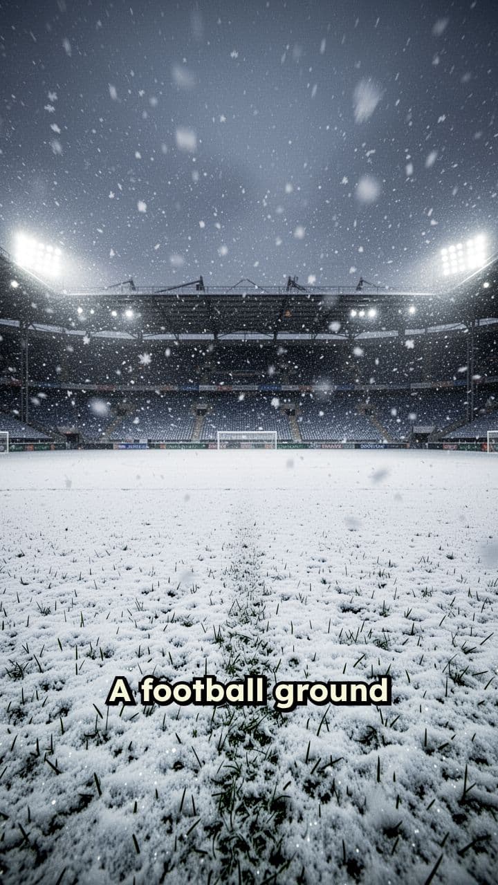 Snowy Soccer Ball in Santa Hat