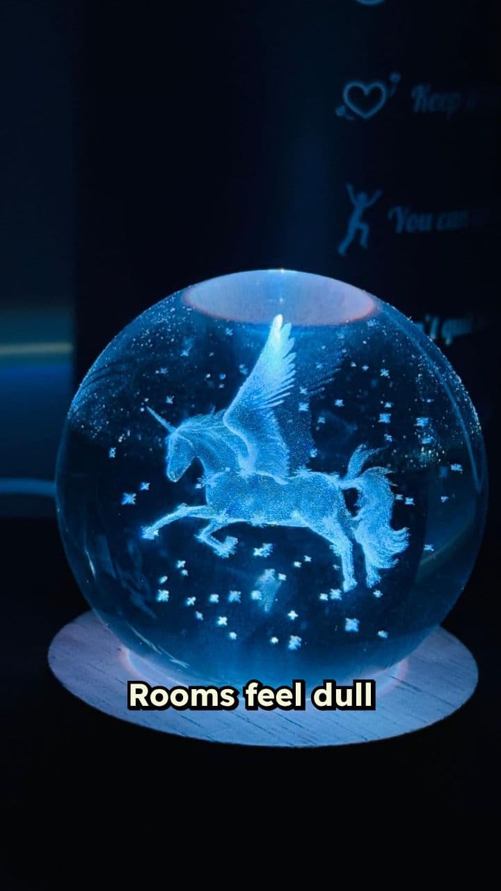 GITGRNTH 3D Crystal Ball Lamp