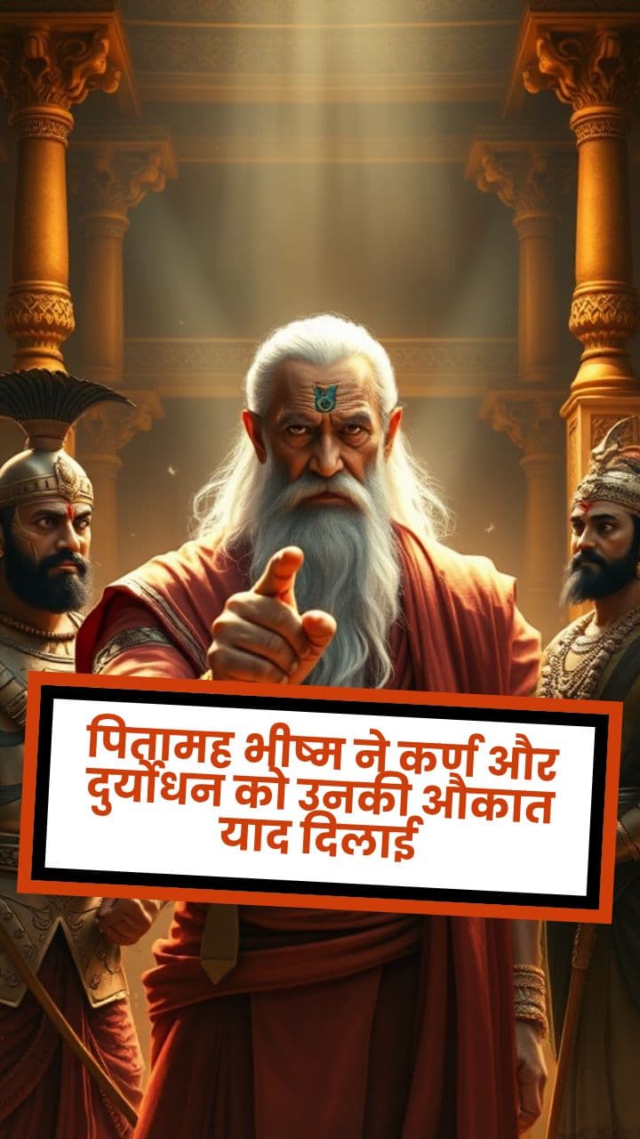 पितामह भीष्म ने कर्ण और दुर्योधन को उनकी औकात याद दिलाई
