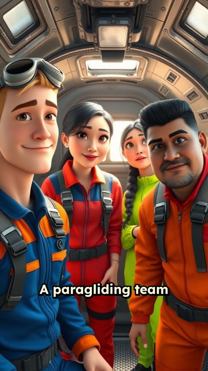 Three Skydivers Jump From Plane