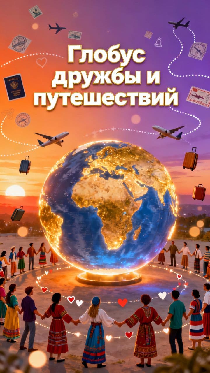Глобус дружбы и путешествий