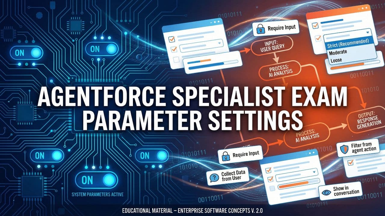 Agentforce Specialist Exam Parameter Settings