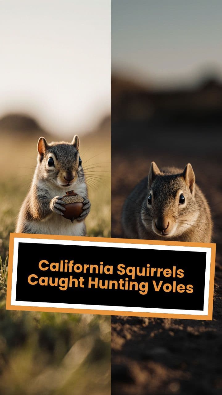 California Squirrels Caught Hunting Voles
