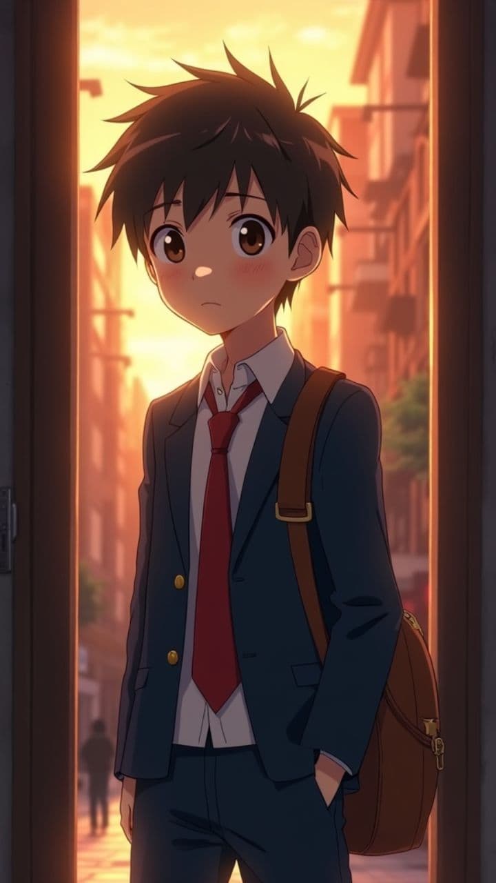 Мальчик выходит на улицу