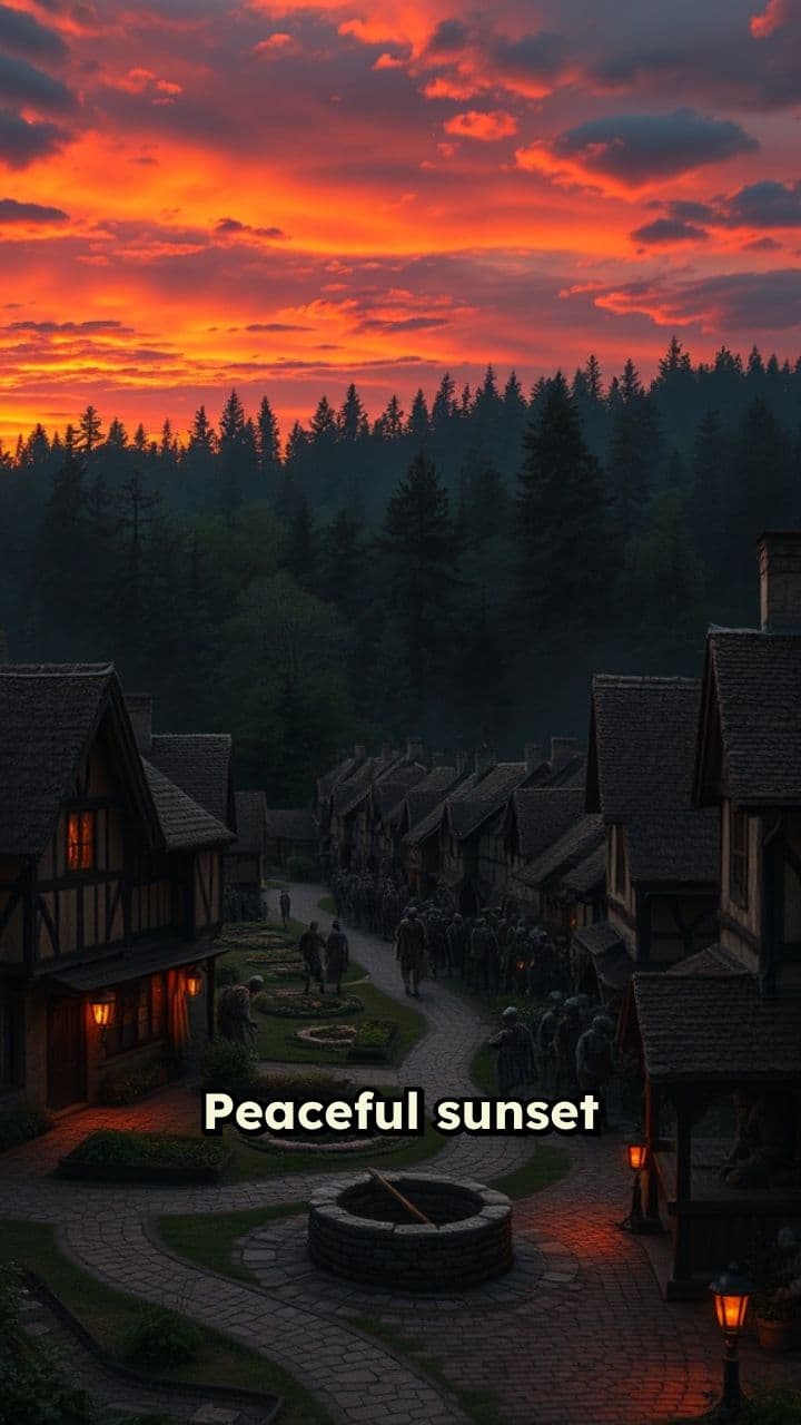 Sunset Siege on the Village