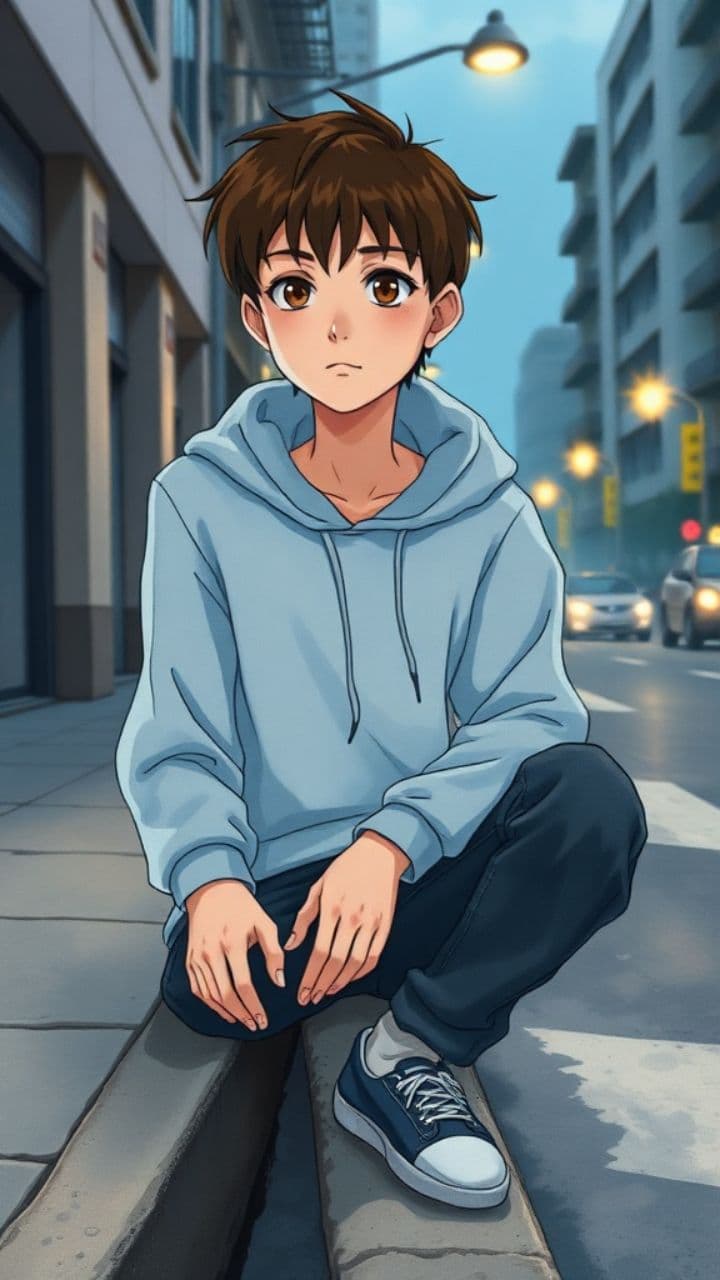 Sentado en la acera de mi mundo