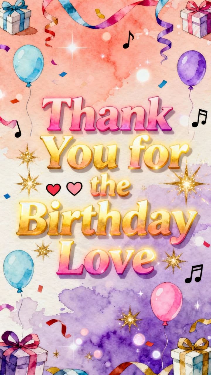 Thank You for the Birthday Love