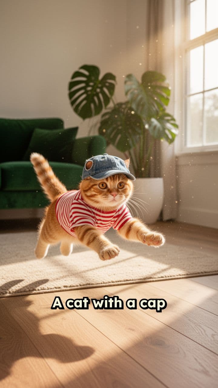 Cat in a Cap Dancing