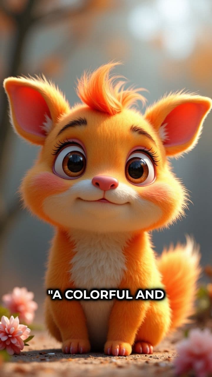 Rainbow Fox Cloud Character