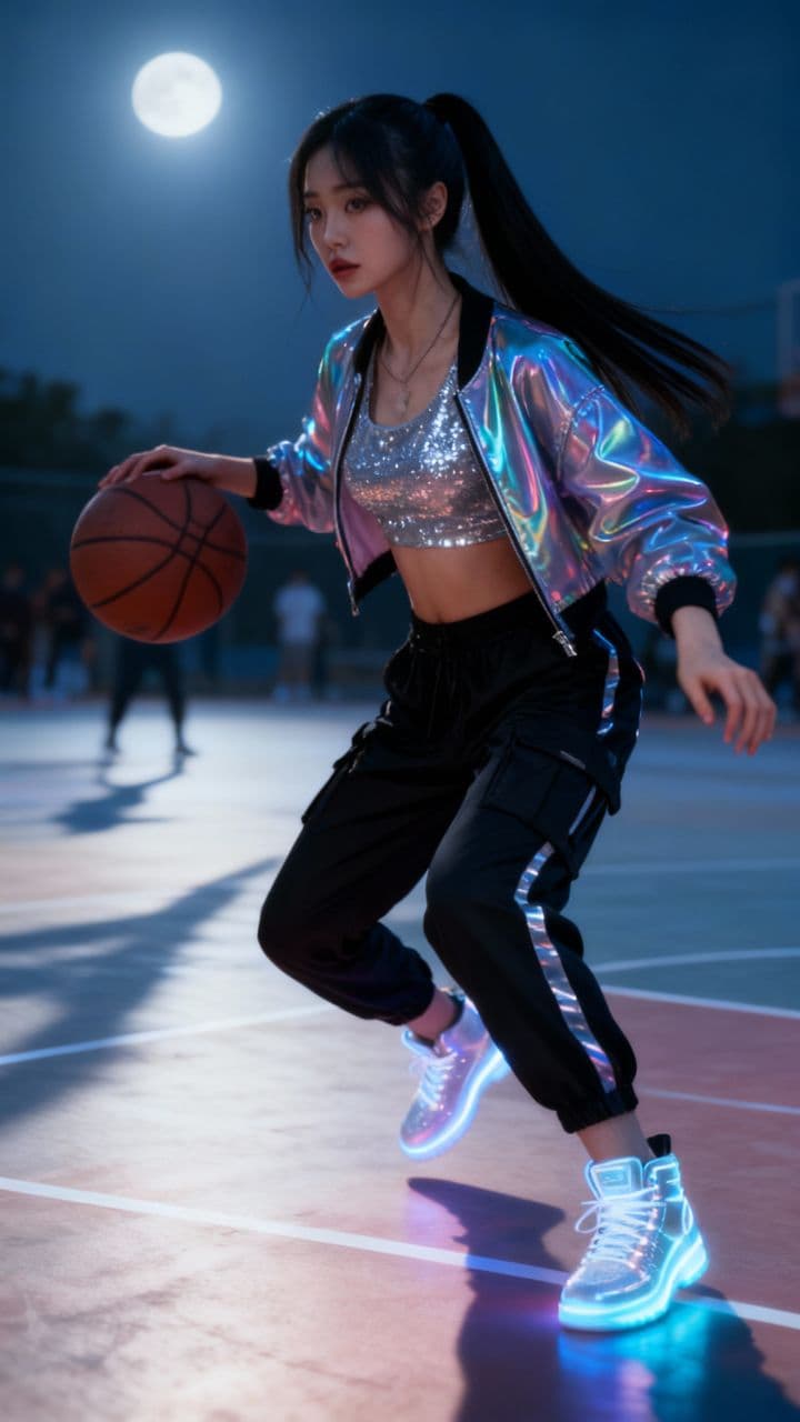 Midnight Basketball Practice