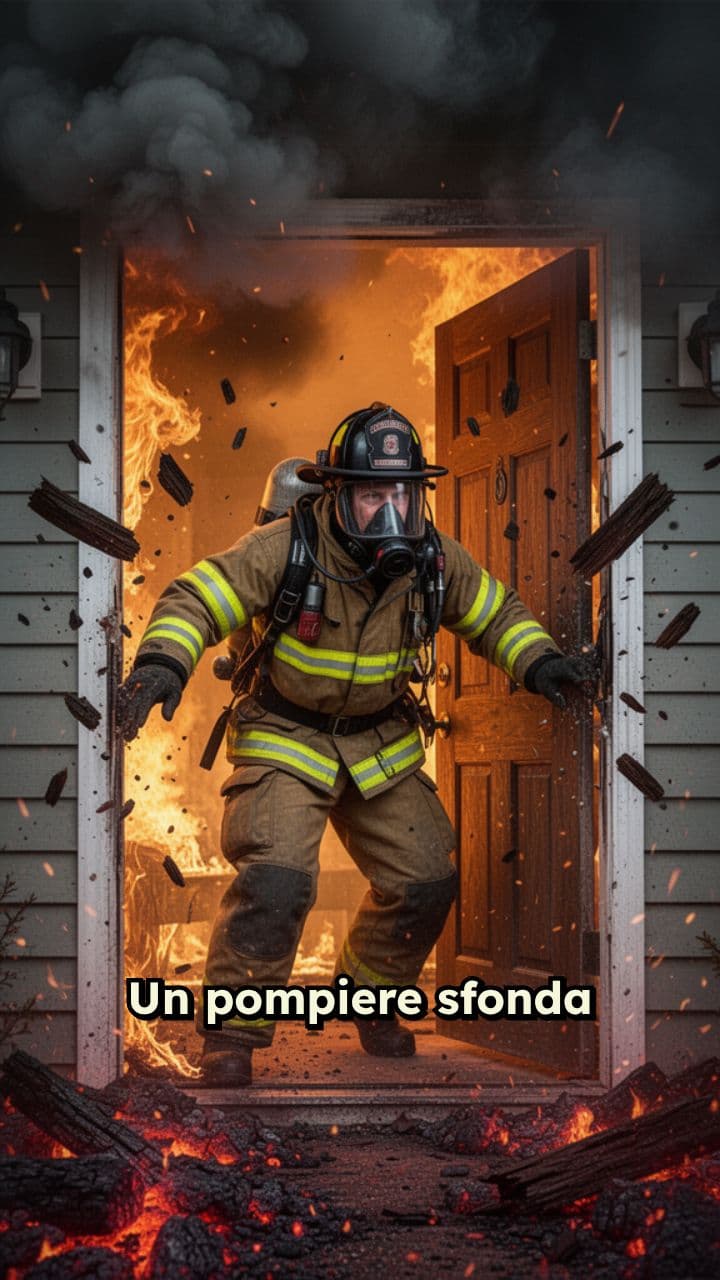 Salvataggio del cane tra le fiamme