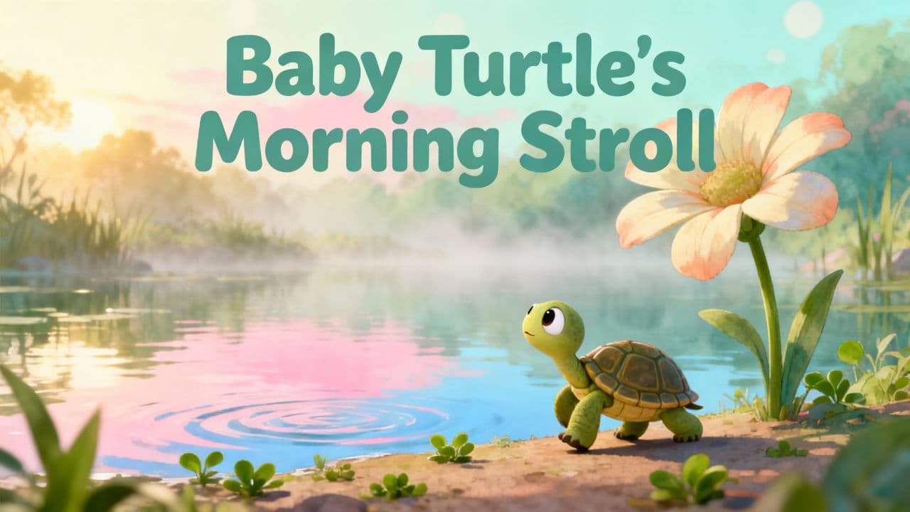 Baby Turtle’s Morning Stroll