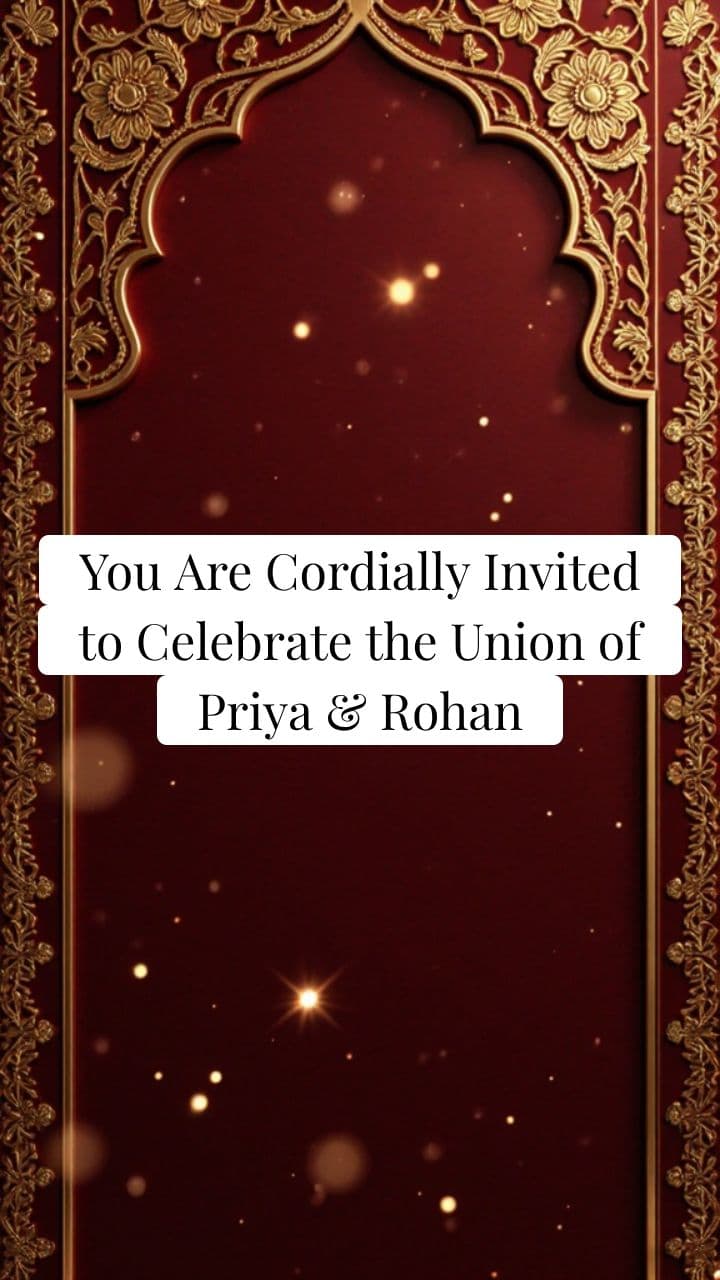 Engaging Indian Wedding Invitation Video