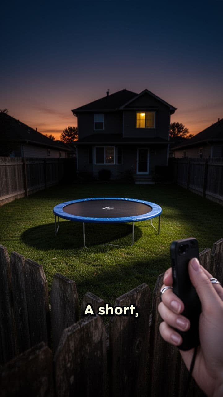Rabbits on the Trampoline at Dusk