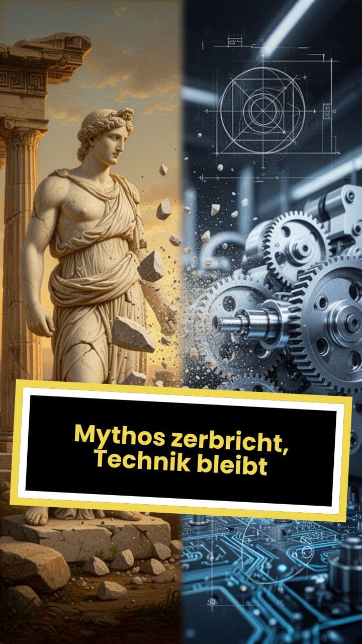Mythos zerbricht, Technik bleibt