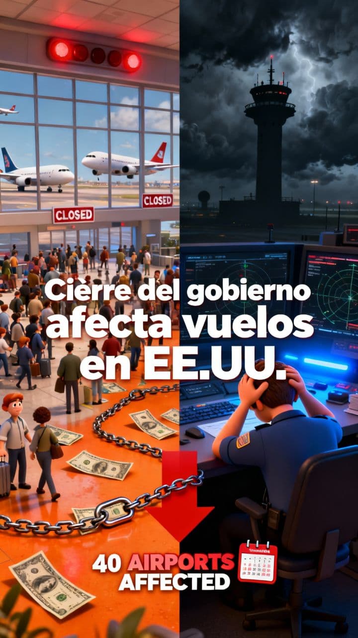 Cierre del gobierno afecta vuelos en EE.UU.