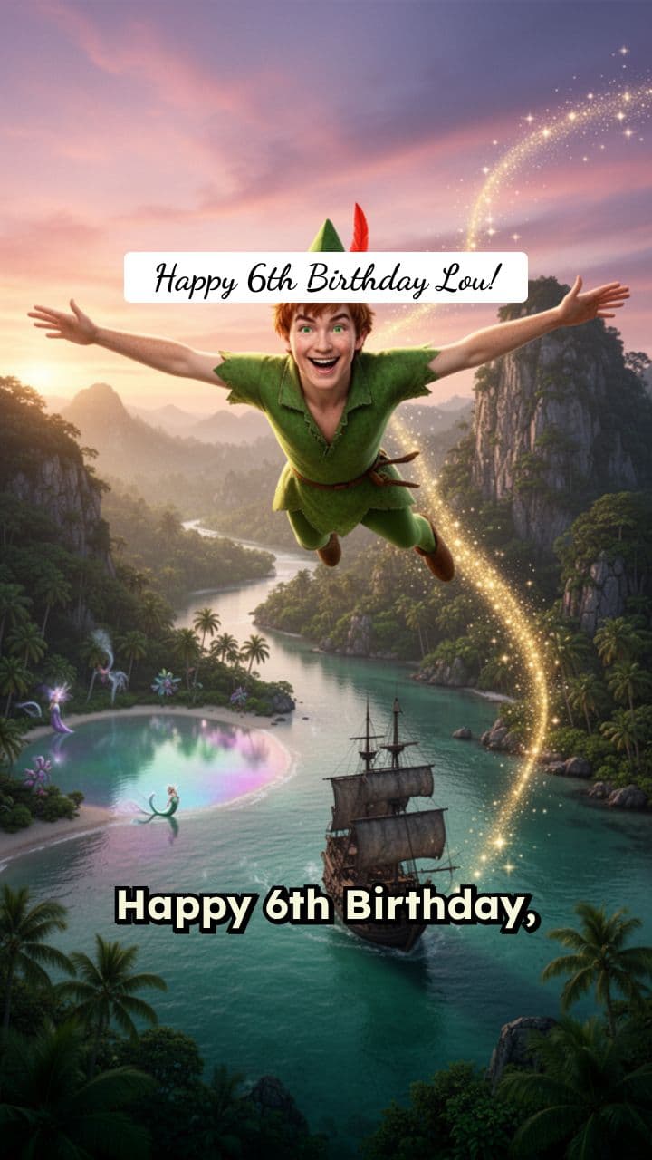 Peter Pan's Birthday Wish for Lou