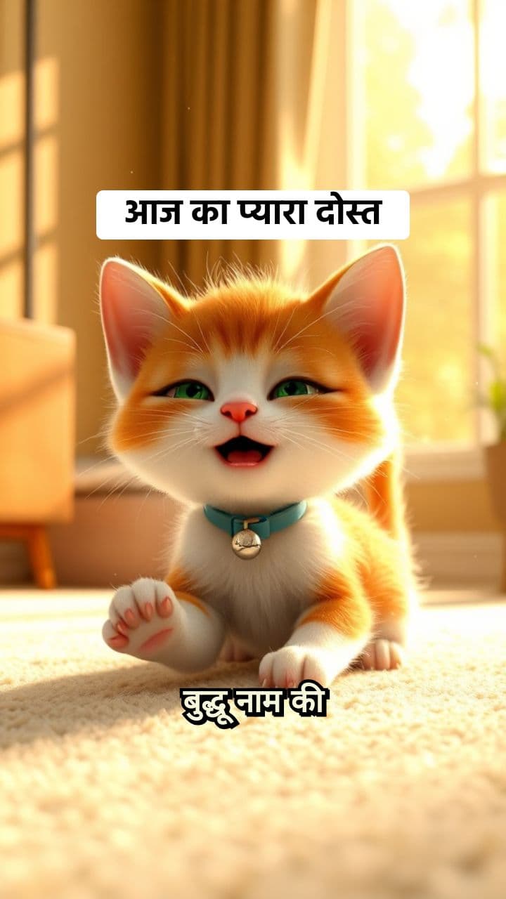आज का प्यारा दोस्त — छोटा बिल्ली का एडवेंचर