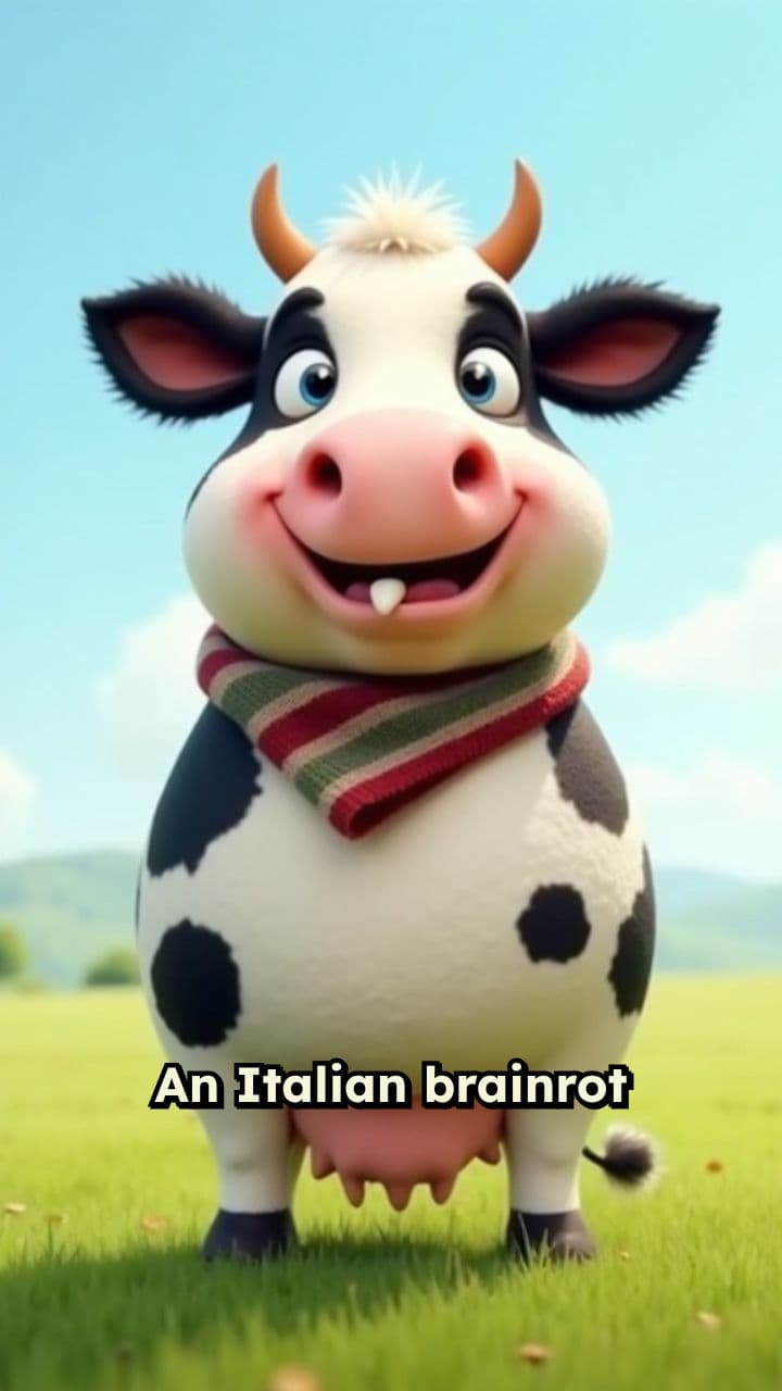 Giant-Headed Italian Cow Humor