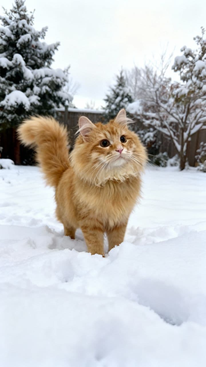 A Cat's Winter Masterpiece