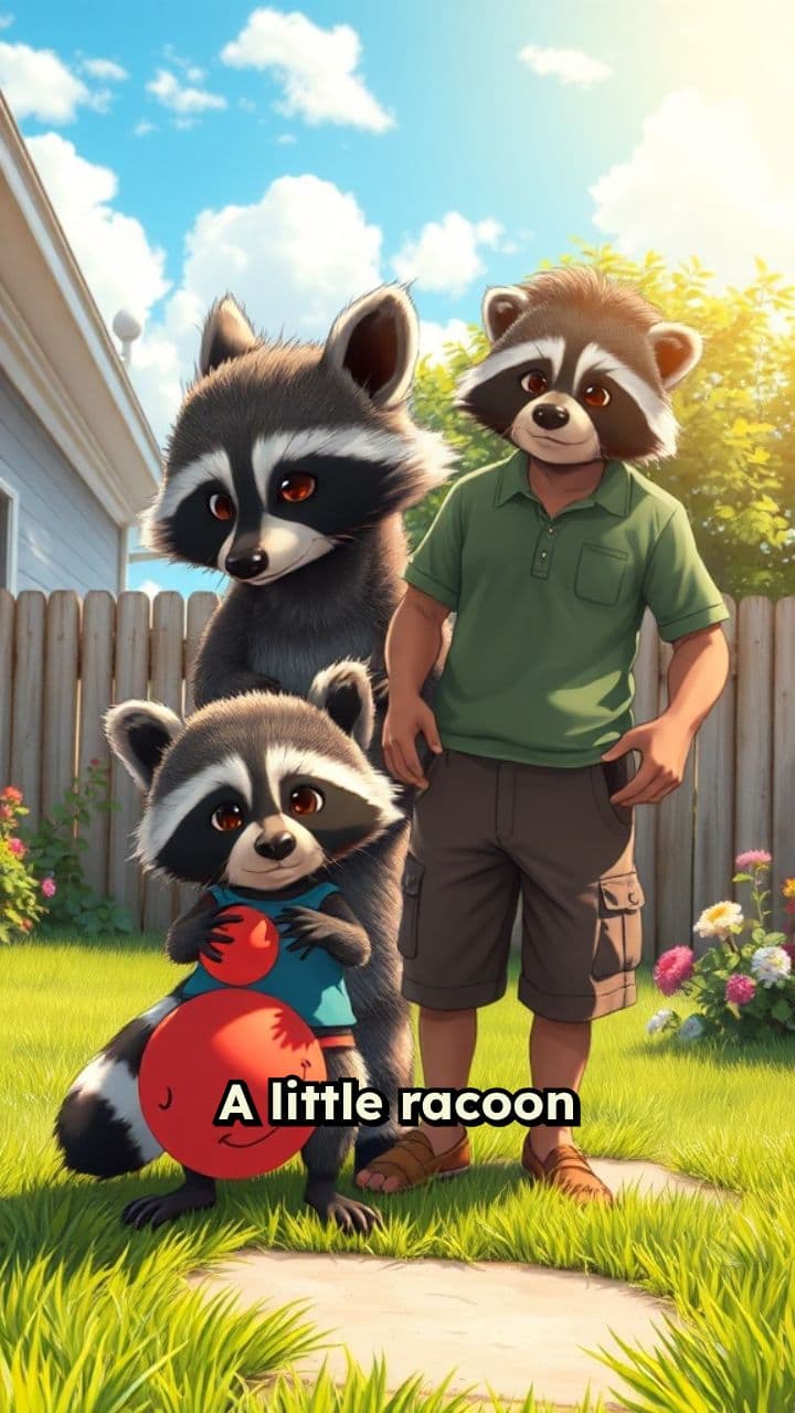 A Close Call for the Little Raccoon