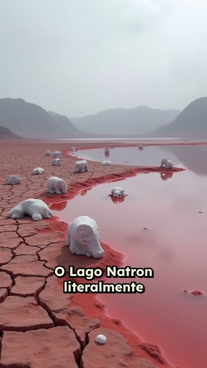O Lago Natron: Esculturas de Pedra Naturais