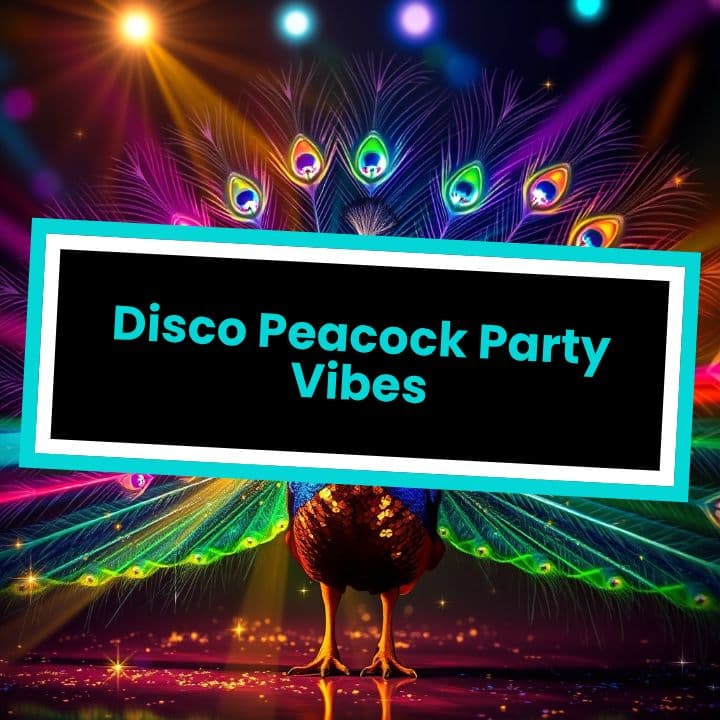 Disco Peacock Party Vibes