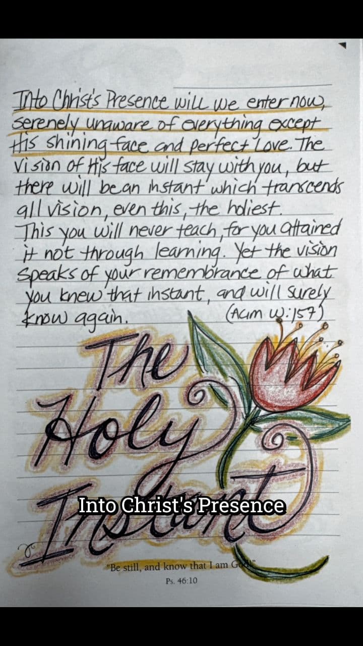 Entering the Holy Instant