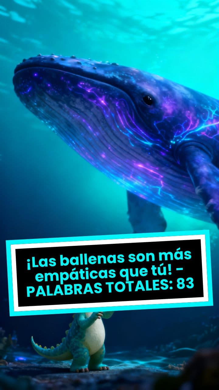 ¡Las ballenas son más empáticas que tú! - PALABRAS TOTALES: 83