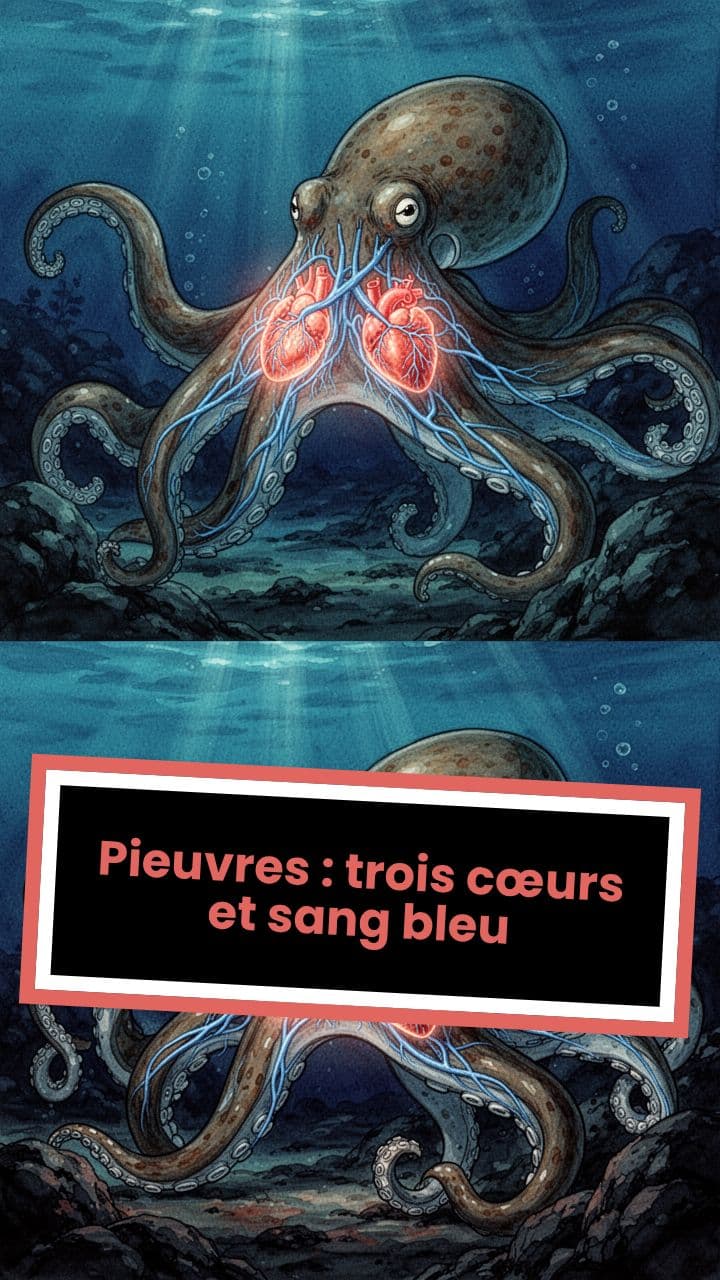 Pieuvres : trois cœurs et sang bleu