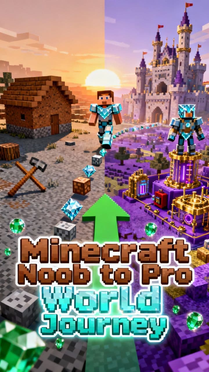 Minecraft Noob to Pro World Journey