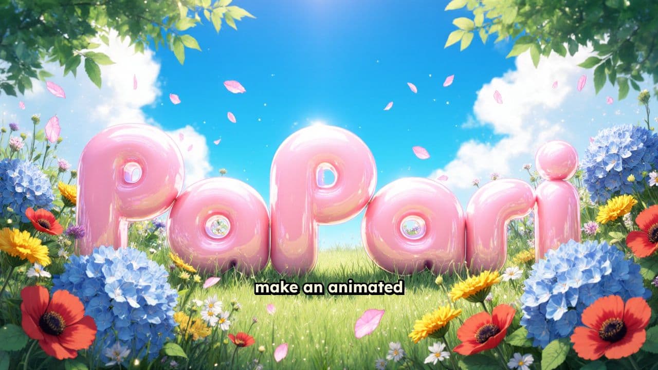 PaPari Flower Text Animation