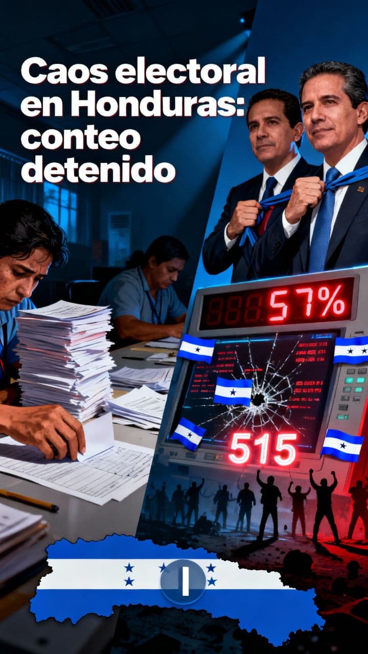 Caos electoral en Honduras: conteo detenido