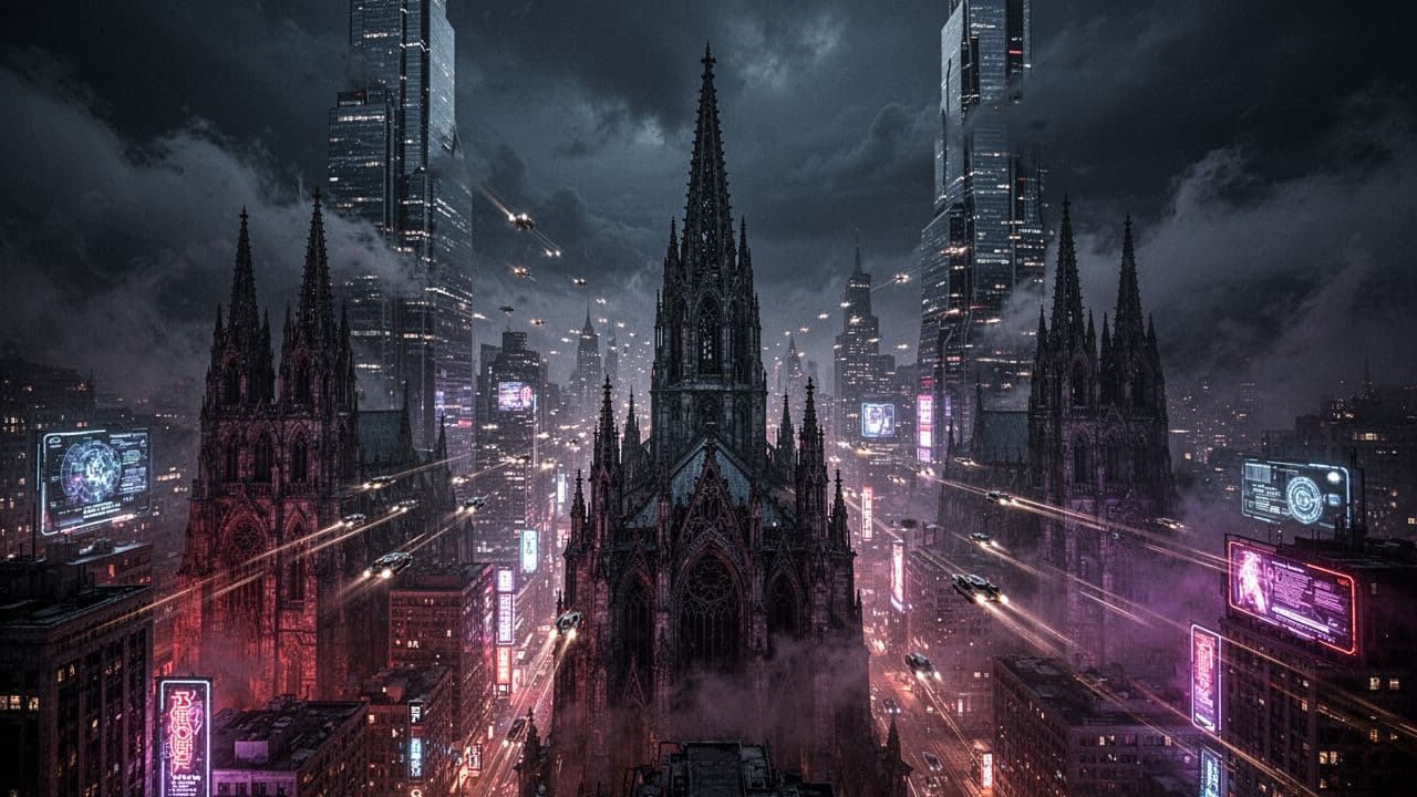 Obsidian Neon: A Dark Romantic Cyberpunk Journey